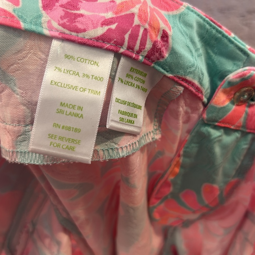 Lilly Pulitzer Straight Leg Pants Size 6 Excellent Condition - Picture 10 of 10